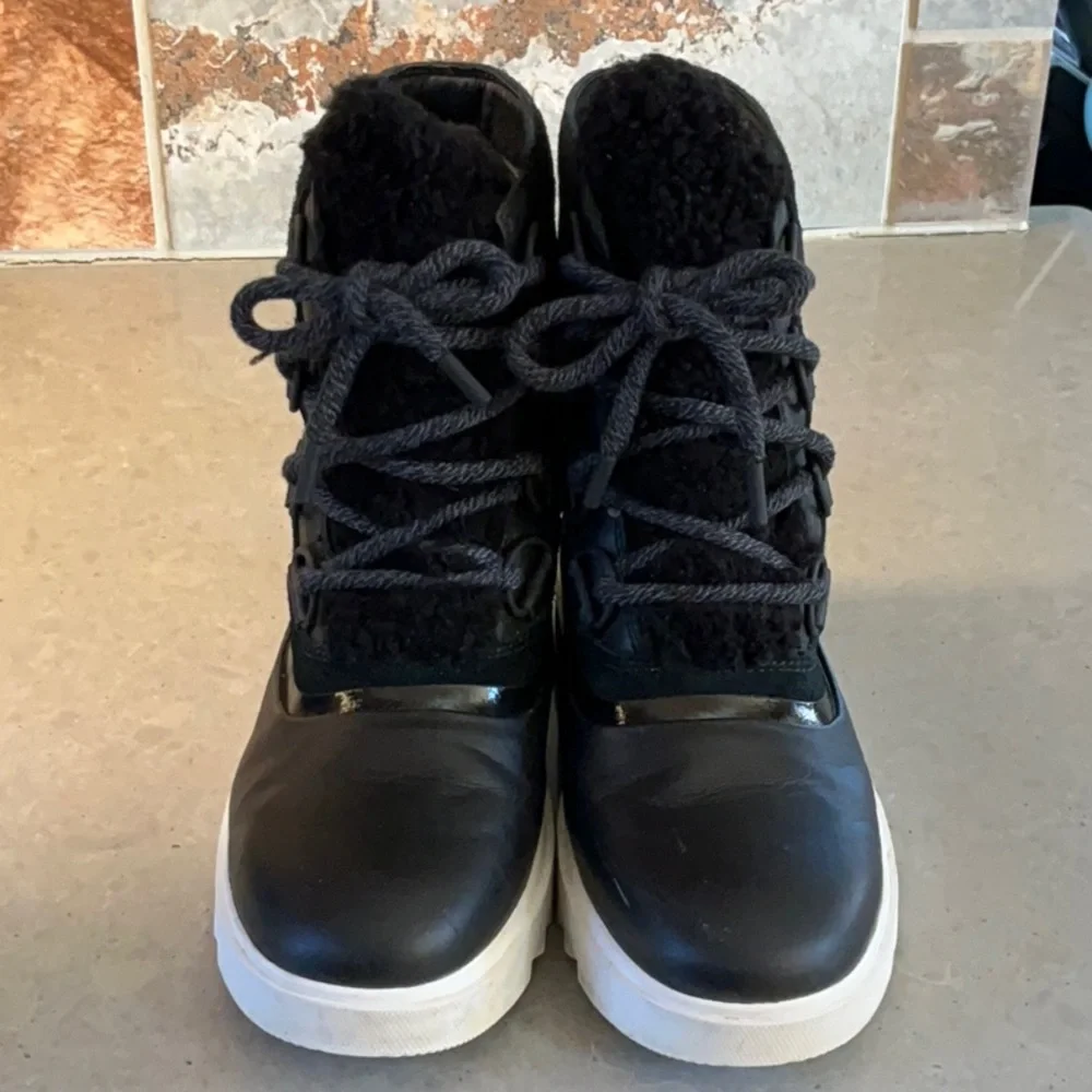 Sorel Joan of Artic Next Lite WP Boot- Black/Sea Salt- Size 9